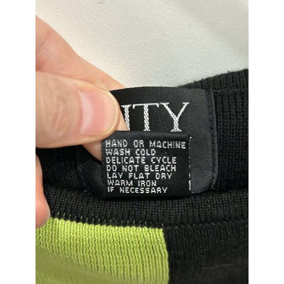 City Silk Color Block Black Blue Green Sleeveless Tank Top Sz Small - Picture 7 of 8